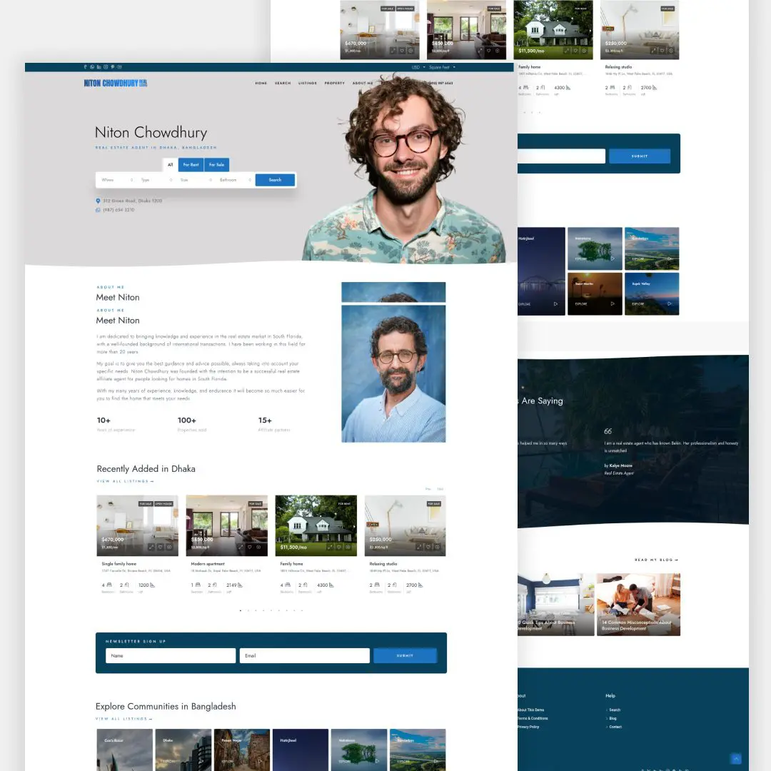 Niton Chowdhury - Real Estate Agent Website