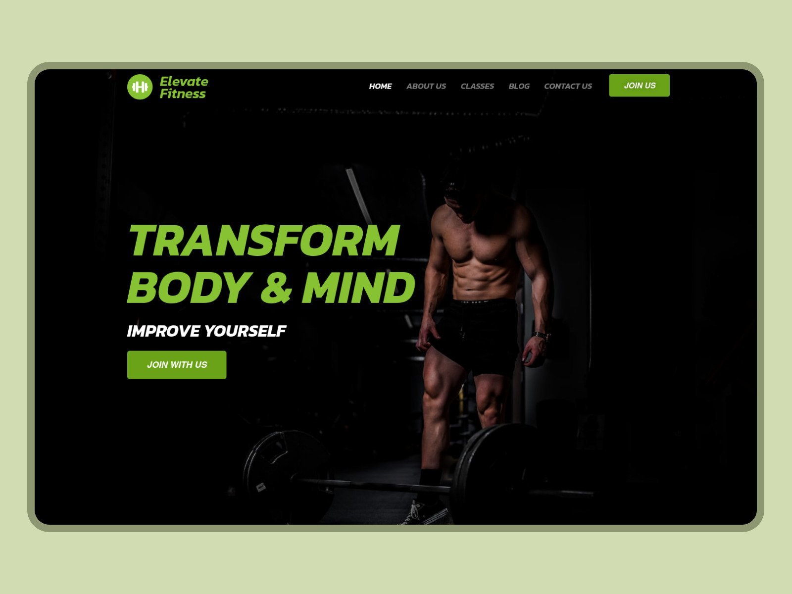 Gym Website Thumbnail designed by Avizit Roy avizitRX