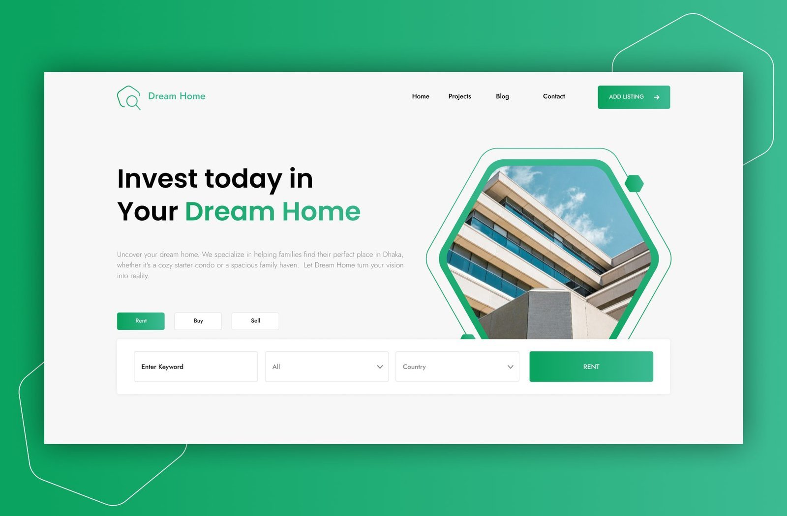 Real Estate Website Thumbnail designed by Avizit Roy avizitRX